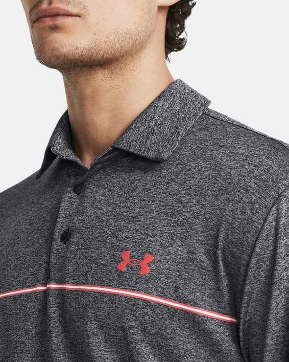 Men's UA Playoff 3.0 Stripe Polo in Black image number 3